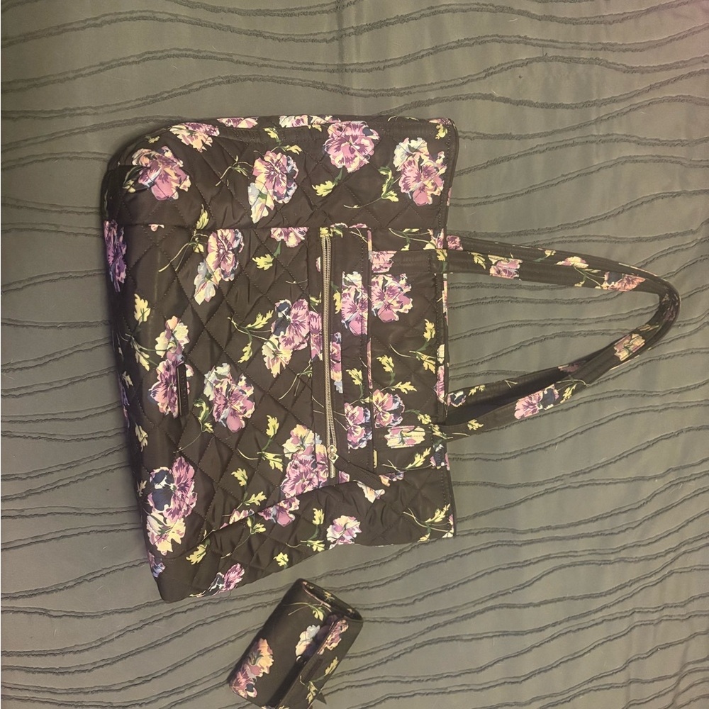 Vera Bradley large shoulder bag and matching wallet